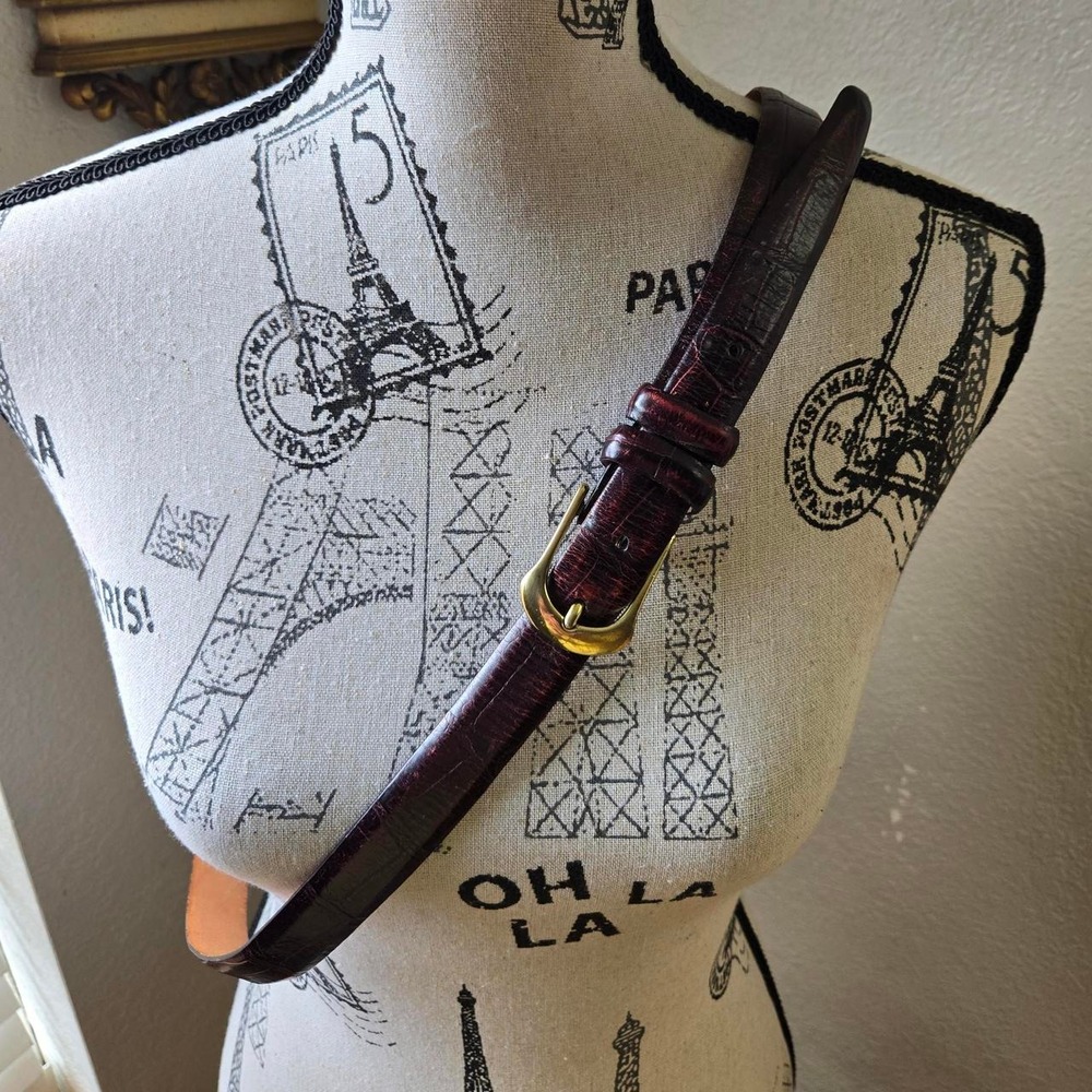 Martin Dingman Croc Embossed Leather Belt